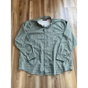 Ridgecut Toughwear Mens 2XL XXL Vented Tech Hiking Long Sleeve Button Shirt